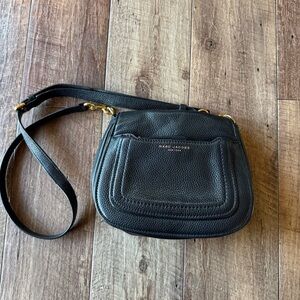 Marc Jacobs Black Pebbled Leather Crossbody Bag 9.5x8x3